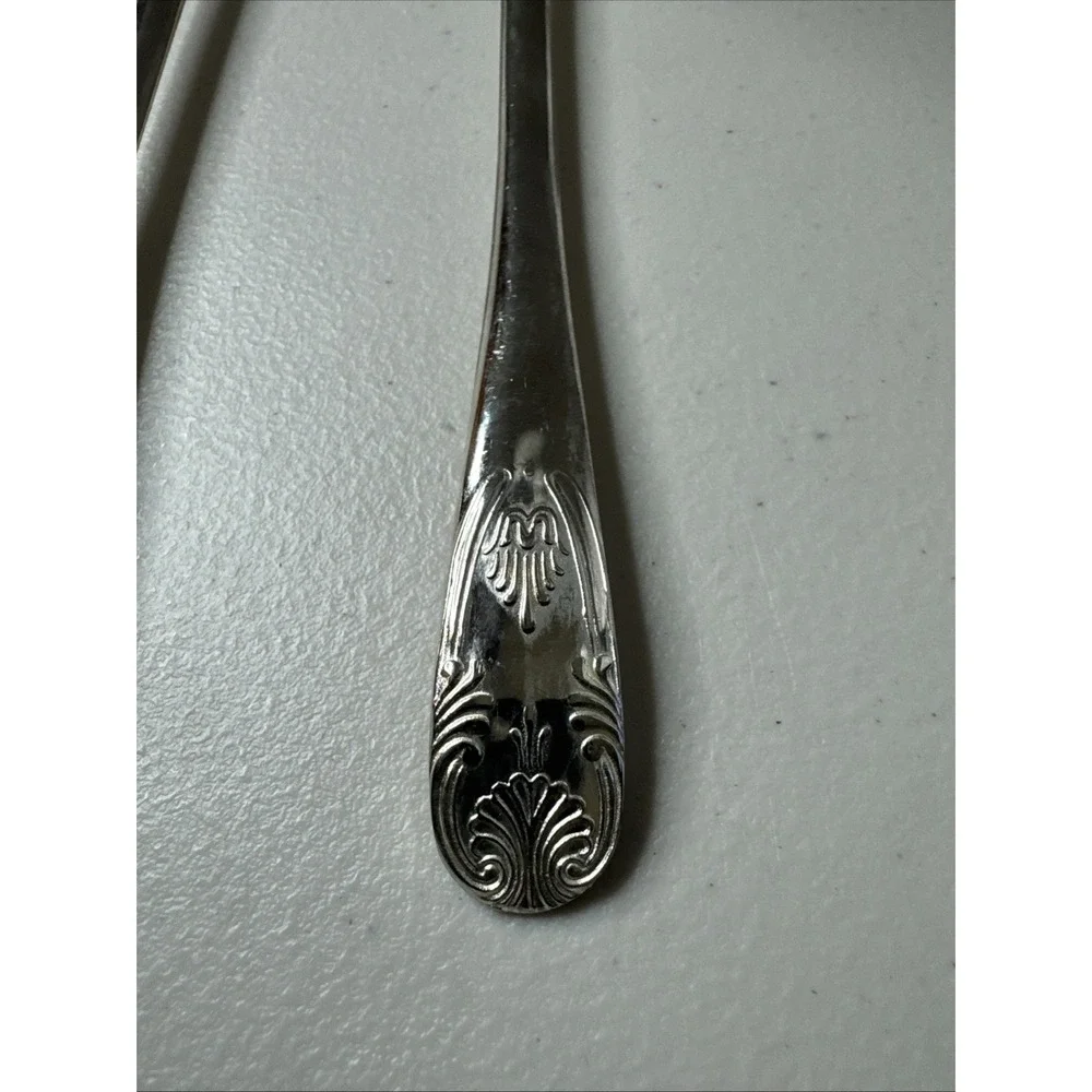 Vintage Silver Plated Salad Serving Spoon & Fork‎ Set from ITALY - 2-Piece Set